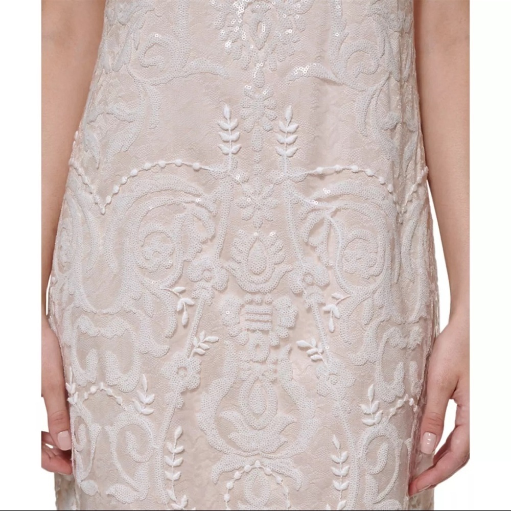 Vince Camuto Cream Ruched Sheath Mini Dress - Picture 5 of 12